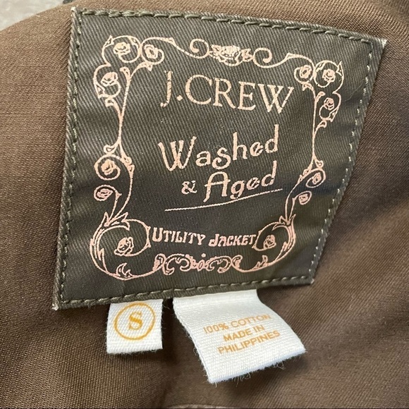 J. Crew Washed & Aged Utility Jacket brown Small. - Picture 8 of 8